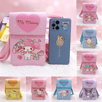 Dámske Tašky cez Rameno Sanrio Anime Messenger Taška 12x7.5x17cm Mini Mince Kabelku Dievčatá Prenosné úložiská Mobilný Telefón Vak Originál