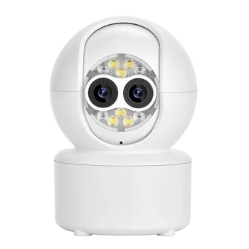 Dóm Binokulárne PTZ 5X Zoom IP Kamera, Smart Home Mobile Sledovania 360-Stupňový Panoramatický Security Network Monitor