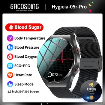 EKG+PPG Smart Hodinky Teplota Hypertenzia, Hyperglykémia Hyperlipidemia Srdcovej frekvencie Zdravé Športové Smartwatches+Box Pre Huawei