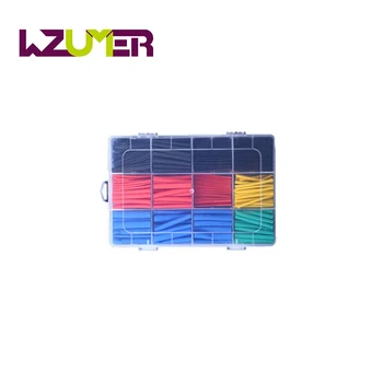 Farba Box Thermoresistant Trubice Drôt Izolovaný PE DIY Kit 2:1 Krát Zmenšiť Teplo Rukáv Nastavenie Rúry