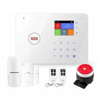 Glomarket Inteligentný Bezdrôtový Wifi/gsm Alarm Systém Smart Kit Tft Displej Burglarly Oheň Plyn Alarm Rodiny Alarm Bezpečnostný Systém