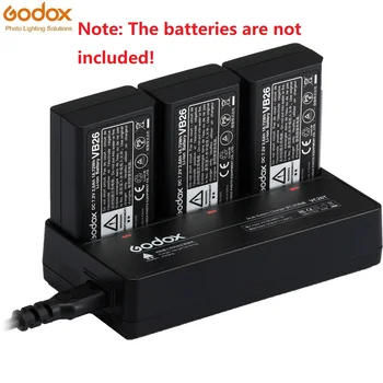 Godox VC26T Multi-Nabíjačka pre Tri VB26 VB26A WB100 WB100A Batérie V1 V860III V850III AD100Pro