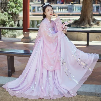 Hanfu Ženy Ružová Čínske Tradičné Tanečné Šaty Víla Kostýmy Plus Veľkosť Cosplay Žena Princezná Oblečenie Karneval