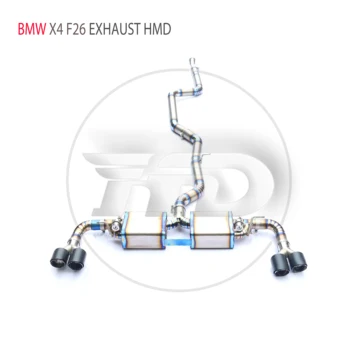 HMD Titánové Výfukové Systém Výkon Catback Pre BMW X3 X4 F25 F26 2.0 T 2014-2018 Šál Pre Autá Premennej Ventil