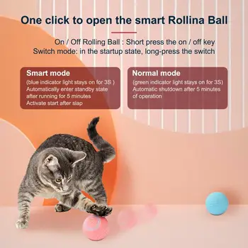 Interaktívne Pet Loptu Inteligentné Vyhýbanie Dizajn Mačiatko Loptu Hračky 360 Stupeň Koľajových Inteligentné Elektronické Cat Hračka Návrh Aktívne