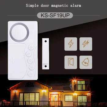 Jednoduché, Dvere, Okna, Magnetický Spínač neoprávneného Vniknutia Detektor Domácnosti Krytý Anti-theft Zvonček Alarm Otvorenia Dverí Bezdrôtové Čidlo