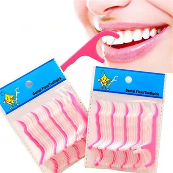 Jednorazové Zubná Niť Palice Plastové Niť Veľkoobchod 20 Palice Medzizubná Kefka Oral Čistenie Starostlivosti Nástroje