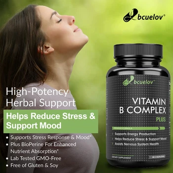 Komplex Vitamínov B - Pomáha Znížiť Stres A Podpora Náladu, Aids Nervový Systém Zdravie Stravy