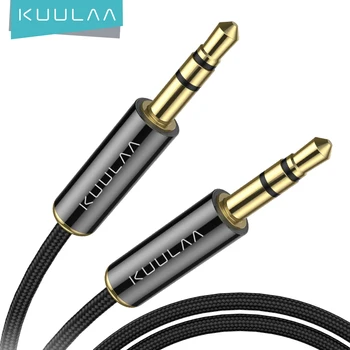 KUULAA 3.5 mm AUX Kábel Auto Jack Audio Kábel 3,5 mm Samec Samec Aux Jack Reproduktorový Kábel pre Počítač Slúchadlá Xiao Notebook