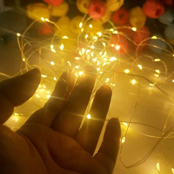 LED Reťazec Svetlo Medený Drôt svetlo Vonkajšie Záhradné Garland Lampa Vianočné Rozprávky Svetlo Pre Svadobné Party Vianočný Strom Dekorácie