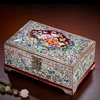 Luotian Lak Šperky Box Princezná Retro Európskom štýle Drevené Tanabata Svadobný Dar Čínsky Štýl, Šperky Skladovanie organizátor