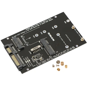 M. 2 NGFF MSATA SSD na SATA 3.0 Adapter 2 v 1 Converter Karty pre PC, Notebook