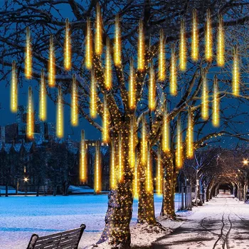 Meteorický dážď Svetlá na Vianočné Pádu Daždi Kvapka String Ľahké Nepremokavé Kaskádové Osvetlenie pre Dovolenku Strany Svadobné Dekorácie