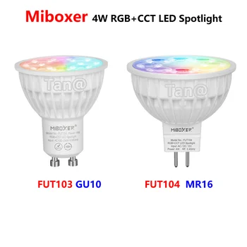 Miboxer LED Žiarovka FUT103 GU10 FUT104 MR16 4 W RGB CCT LED Reflektor, Stmievateľné Stropné Led Žiarovky pre Domáce FUT092 2.4 Diaľkové G