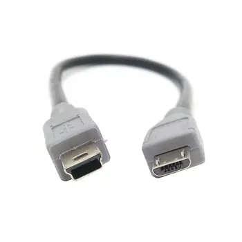 Micro USB 2.0 a Mini USB na pripojenie k verejnej dátovej linky kopírovať linky plnenie OTG kontakt line Konektor pre kábel pre Mobilný telefón 20cm/0,2 m