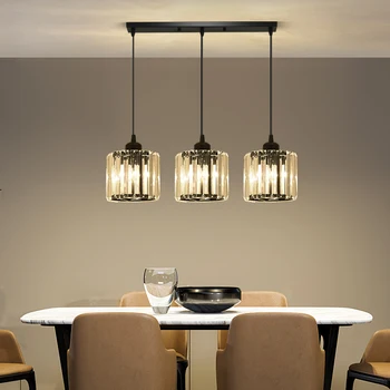 Moderné Svietidlo Crystal LED Prívesok Svetlo Pre obývaciu izbu, Spálne, Reštauračné Sklo, Kov Domov Stropný Luster Lampa