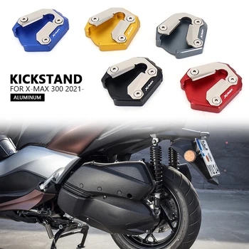 Motocykel Stojan Extender Nohy Strane Stánku Predĺženie Nohy Pad Podporu Doska Pre Yamaha X-MAX300 X-MAX 300 XMAX300 2021 2022