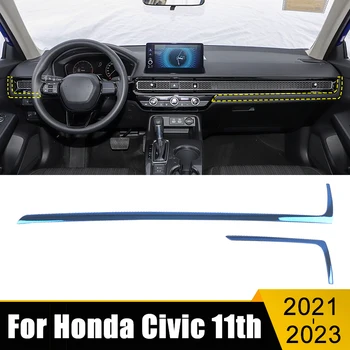 Nerezová Auto stredovej Konzoly klimatizácia AC Prieduch Zásuvky Panel Výbava Kryt Príslušenstvo Pre Honda Civic 11. Gen 2021 2022 2023