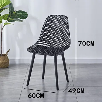 Nordic plastové duté moderné Jedálenské Stoličky s operadlom domácnosti make-up stoličky jednoduché priedušná Jedáleň Nábytok