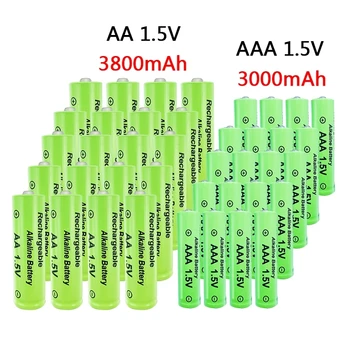 Nové AAA AA nabíjateľné AA 1,5 V 3800mah - 1,5 V AAA 3000mAh alkalické batérie baterka hračky hodinky MP3 prehrávač