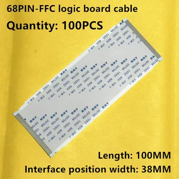 Nové pozlátené logic board, plochý kábel s 68PIN na rovnakej strane, extra široký, dĺžka 100 mm, množstve 100 kusov