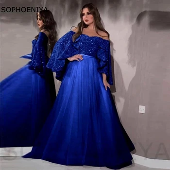 Nový Príchod Dubaj Arabric Ženy Formálne Večerné Šaty Trblietavý Lesk Tylu Prom Party šaty Plus veľkosť vestidos de fiesta