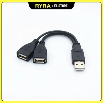 One-to-dva USB Hlavu Kábel na Prenos údajov Pre Auto Splitter Jeden Muž A Dve Ženy Plnenie Údaje Predlžovací Kábel Pre U Diskov/Klávesnica