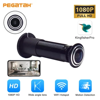 PEGATAH Dvere Očné Jamky Bezpečnosti 1080P HD 1.7 mm širokouhlý Objektív rybie oko CCTV Siete Mini Peephole Dvere Wifi Kamera P2P ONVIF