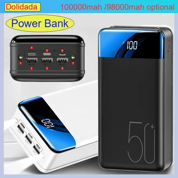 Power Bank 98000mah/100000mah Veľkú Kapacitu Voliteľné Univerzálny 5V/2.1 Prenosný obojstranný Rýchle Nabíjanie Silu Digitálny Displej