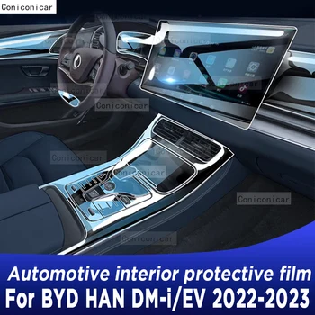 Pre BYD HAN DM-I/EV 2022-2023 Prevodovka Paneli Navigácie Automobilový priemysel Interiér TPU Ochranný Film Kryt Anti-Scratch Nálepky