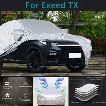 Pre Exeed TX 210T Nepremokavé Plný Auto Zahŕňa Vonkajšie Slnečné uv ochrany Prach, Dážď, Sneh Ochranné Auto Ochranný kryt