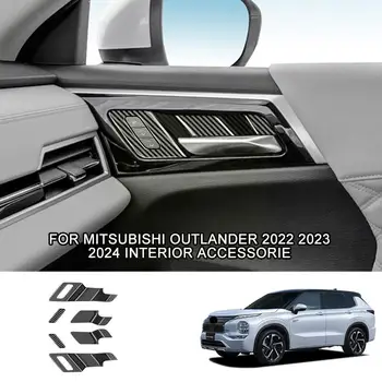 Pre Mitsubishi Outlander 2022 2023 Carbon Black Auto Výbava Rám Auto Samolepky Výbava Kryt Dvere Vnútra Misy Vnútorné M9Y3