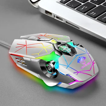 Profesionálne Hry Myš USB, Drôtová 4000DPI 7 Tlačidlo Počítač Office Herné Svetlo RGB Mechanické Myš Pre Notebook PC Gamer
