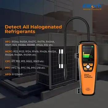 Rozšírené Detektor Úniku Chladiva Elitech ILD-200 Halogénové Tester Gas Analyzer Vysoká Citlivosť Prenosné Prípade 10Years 
