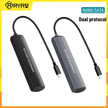 RYRA Dual Protokol NGFF SATA M. 2 NVME SSD Kryte Adaptéra Typ-C 3.1 Gen2 Pevného Disku Krytu 10Gbps M. 2 NVME SSD Na USB 3.1