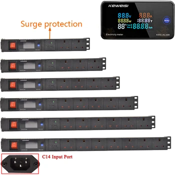 Sieť skriňa policová rozvodky Britský štandard zásuvka LCD STRIEDAVÝ voltmeter s prepäťová ochrana C14 vstup bez predlžovací kábel