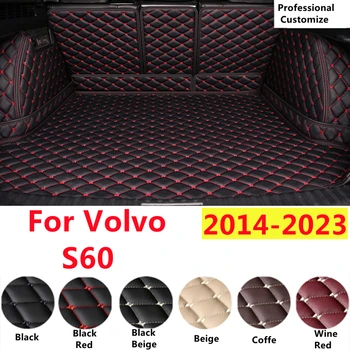 SJ Celý Set Custom Fit Pre Volvo S60 2014-2023 XPE Kožené Nepremokavé Kufri Mat Chvost Boot Zásobník Linkovej lodnej prepravy Nákladu Zadný Kryt Pad