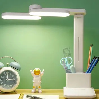 Skladacie Stolové Lampy, Ultra-Svetlý obraz bez Blikania Ochrana Očí Stmievateľné Farebná Teplota Nastaviteľné Energeticky úsporné Dvakrát Tou hlavou