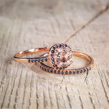 Skutočné 14k Rose Gold Ring Box Prírodného Kremeňa Topaz Drahokam Šperky Anillos Bizuteria pre Ženy Bijoux Femme Bague Diamantové Prstene