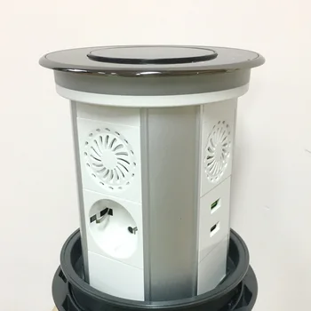Smart Wifi Zdvíhateľnej Automatické LED Motorizované Kuchyne, kancelársky stôl Pop-Up Power Point Zásuvky Zásuvky s Audio bezdrôtová nabíjačka