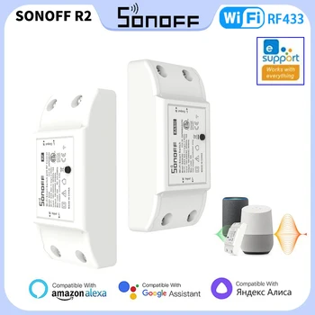 SONOFF RFR2/BasicR2 10A WiFi / RF433MHZ Smart Switch, Smart Home Modules eWelink APLIKÁCIU Diaľkové Ovládanie Hlasom S Domovská stránka Google Alexa