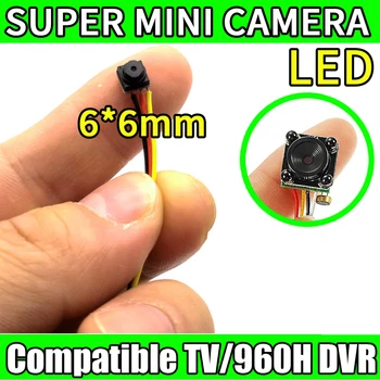 Super Mini 6 mm*6 mm 12*12 Veľkosť HD CCTV Mini Kamera 800TVL CMOS Najmenšie Veľmi malých Micro bezpečnostný Dohľad Analógový Pre domáce TV
