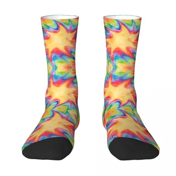 Tie Dye (11) Novosti Ponožky NAJLEPŠIE KÚPIŤ pre Humor Grafický Farebný kontrast Pechoty pack Kompresné Ponožky