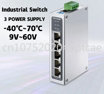 Tl-SF1005 100M Ethernet Switch 5 Port pre Priemyselné použitie Ethernet Switch Siete Splitter Hub TP Medené Zliatiny Shell