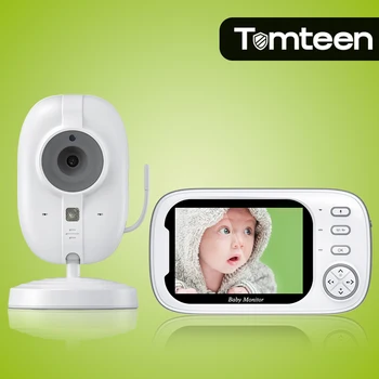 Tomteen 3,5 palcový Bezdrôtový Video Baby Monitor Nočné Videnie Monitorovanie Teploty 2 Way Audio Hovoriť Detská Opatrovateľka Bezpečnostné Kamery