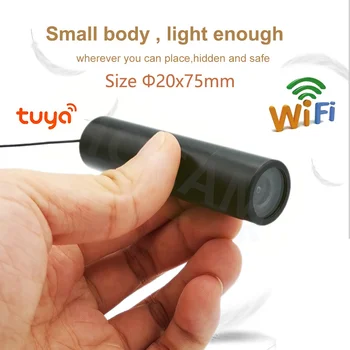 Tuya Mini Wifi Bullet 1080p P2P Onvif CCTV Vzdialený Dohľad Cyklistické Prilby Fotoaparát obojsmernú Hlasovú TF Karty Skladovanie Reproduktor MIKROFÓN