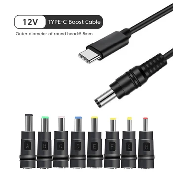 Typ C Pre DC Boost Kábel DC 5V na 12V WiFi Powerbank Konektor Kábla USB Kábel Boost Converter pre Wifi Router, Modem, Ventilátor