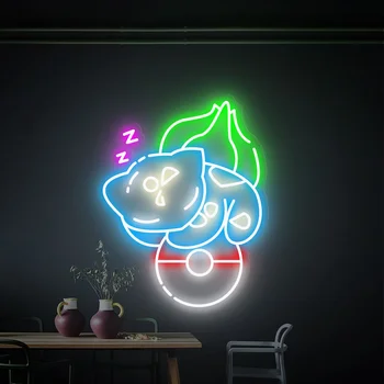 Vlastné Anime Neónový Nápis Vlastné Cartoon Neónové Značky Wall Art Darček K Narodeninám Izba Dekor Hra