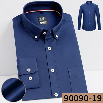 Vysoká Kvalita 2023 Nové 100% Bavlna Oxford Koberčeky pánske Tričko Pruhované Tričko Fashion Business Bežné Nosenie Bez Železa Farbou