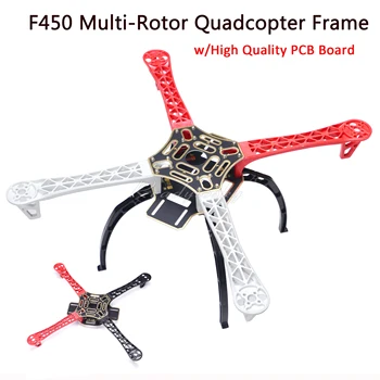 Vysoká Kvalita PCB F450 Multi-Rotor Quadcopter Rám 4-Os Draku Rám Red White Black + Vstupnej Šmyk Ozubeného Kolesa Rack Auta PFV